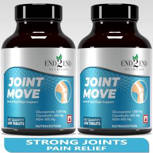 End2End Nutrition Joint Move with Glucosamine Chondroitin MSM For Joint & Cartilage Support (60x2)
