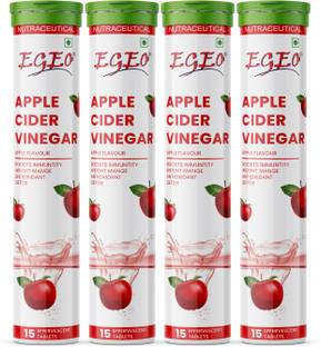 EGEO Apple Cider Vinegar Effervescent Tablet with mother,Vit B6 & B12 for weight loss Vinegar