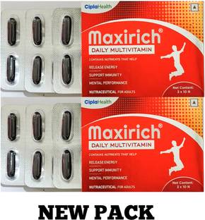 Maxirich Multivitamin and Minerals Softgel Capsules 6 strip (60 capsules)
