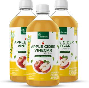 Herbal max Raw, Unfiltered & Unpasteurized Apple Cider Vinegar with Mother for Weight Loss