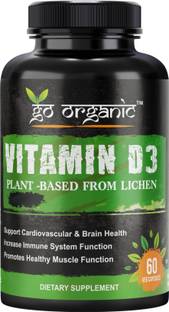 Go Organic Vitamin D3 5000 IU Plant Based Capsules