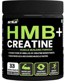 NutriJa HMB + Creatine Supplement - Natural Muscle Building Formula 3g HMB & 3g creatine