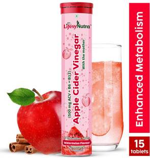 Lifesy Nutra Apple Cider Vinegar Effervescent Tablet Weight Management ACV Watermelon Flavour