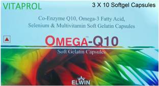 VITAPROL Omega 3, Coenzyme Q10 Multivitamin Antioxident Heart Health, Skin, Muscle gain