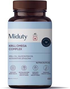 Miduty Krill Omega Complex - Omega 3 - EPA & DHA - Heart & Brain Health - Astaxanthin