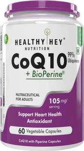 HealthyHey Nutrition CoQ10-105mg - 60 Veg Capsules (Pack of 1)