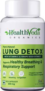 Health Veda Organics Lung Detox For Healthy Breathing & Detoxification of Lungs