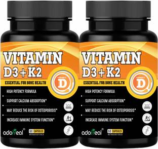 Adorreal Vitamin D3 + K2 MK-7 – Supports Bone, Heart & Immune Health