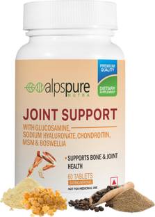 ALPSPURE Joint Support With Glucosamine Sodium Hyaluronate, MSM & Boswellia 60-Teb
