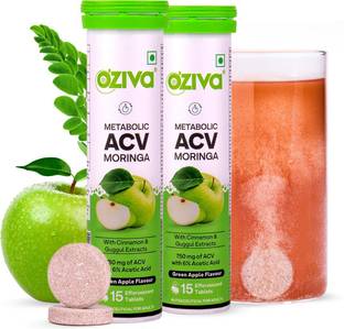OZiva ACV Moringa (Green Apple)To Control Cravings, Apple Cider Vinegar,No Added Sugar