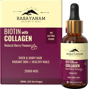 Rasayanam Liquid Biotin & Collagen for Hair Growth, Glowing Skin