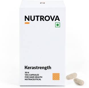 NUTROVA Kerastrength Capsules With Biotin - Helps Prevent Hair Fall & Strengthens Hair