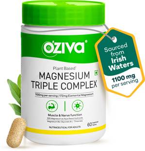 OZiva Magnesium Triple Complex |With Aquamin Mg, Magnesium Bisglycinate|Nerve Function