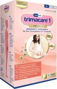 Plus Plus Lifesciences LLP Trimacare 1 Prenatal Multivitamin for Pregnancy L-Methyl Folate,Folic Acid, PC-1