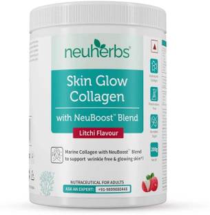 Neuherbs Skin Glow Collagen Powder with Biotin, Vit C & E for Beauty & Radiance, Litchi