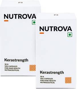 NUTROVA Kerastrength Capsules With Biotin - Helps Prevent Hair Fall & Strengthens