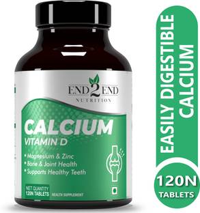 End2End Nutrition Calcium Bone Care - Calcium, Magnesium , Vitamin D3 & Zinc (120)