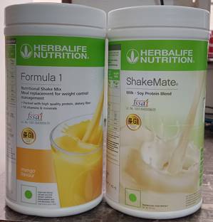 Herbalife Nutrition FORMULA 1 SHAKE MANGO FLAVOUR -500GM, SHAKE MATE -