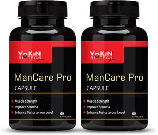 Vokin Biotech ManCare Pro Enhance Testosterone Level | Muscle Strength | Improve Stamina