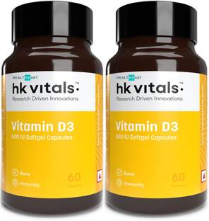 HEALTHKART HK Vitals Vitamin D3 (600 IU), For Immunity and Muscle Strength