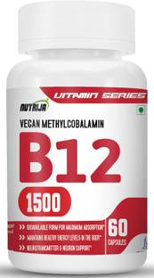 NutriJa Vitamin B12 1500mcg (Methylcobalamin) Supplement - 60 Capsules