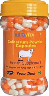 Nutra Vita Freeze Dried Colostrum Powder Capsule 500 Mg | 250 No |
