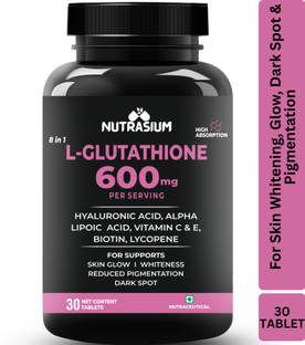 NUTRASIUM L-Glutathione 600 mg with hyaluronic acid for skin whitening and glow