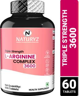 NATURYZ Triple Strength L-Arginine 3600mg Pre Workout Supplement For Pump & Performance