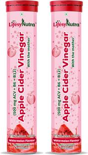 Lifesy Nutra Cider Vinegar Effervescent Tablets, Watermelon Flavour with Vitamin B12