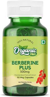 Organic Zing Berberine Plus with Berberine HCL | Ideal for Immune Support, 500mg