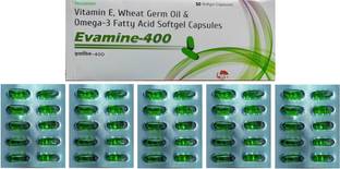 Progenix |EVAMINE|VITAMIN E,WHEAT GERM OIL & OMEGA3 CAPSULES FOR HAIR,GLOWING SKIN & NAIL