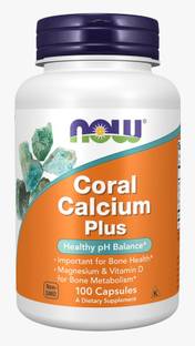 Now Foods Coral Calcium Plus - 100 Capsules | With Magnesium & Vitamin D