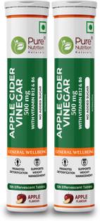 Pure Nutrition Apple Cider Vinegar with Garcinia Cambogia For Weight loss 30 Effervescent Tabs