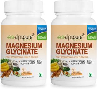 ALPSPURE Magnesium Glycinate 500 Mg Veg Capsules | High Absorption Magnesium Supplement