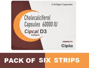 gementis CIPCAL D3 CALCIUM SUPPLEMENT VITAMIN D3 FOR MEN AND WOMEN (6*4CAPS)
