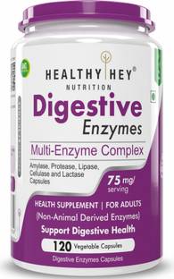 HealthyHey Nutrition Digestive Enzyme - Multi Enzyme Complex - 75mg - 120 Vegetable Capsules