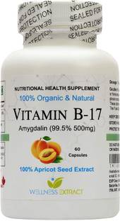 WELLNESS EXTRACT Vitamin B17 Amygdalin 99.5% 500mg Apricot Kernel Extract Organic & Natural