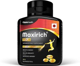 Cipla Maxirich Gold Daily Multivitamin with high purity grade Ginseng Extract*