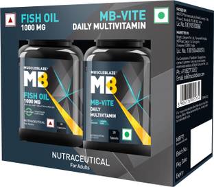 MUSCLEBLAZE MB-Vite Multivitamin & Omega 3 Fish Oil 1000mg Combo