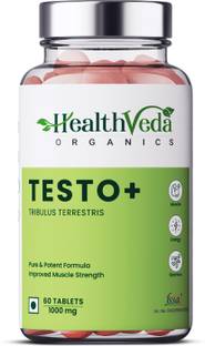 Health Veda Organics Plant Based Testo+ for Muscle Strength, Stamina & Energy