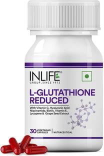 INLIFE L Glutathione Skin Whitening Capsule 500mg for Women Men, 30 Vegetarain Capsules