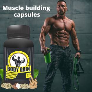 BodyGain Muscle building capsules, weight increase medicine, weight gain capsule for men