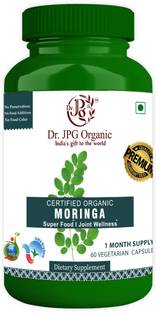 Dr. JPG Organic Moringa Capsules For Joint Wellness, Super Food 60 Veg Capsules