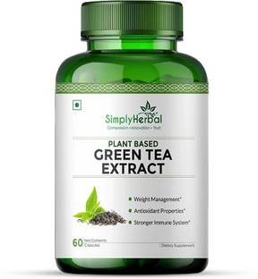 Simply Herbal Green Tea Extract 500 mg Weight Loss Antioxidant, Energy