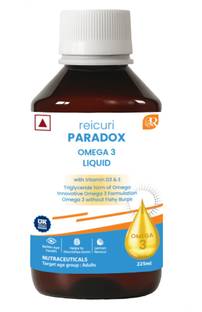 Reicuri Paradox Omega 3 Liquid | Omega 3, EPA, DHA, Vitamin D3 | Pure Iceland Salmon Fish Oil