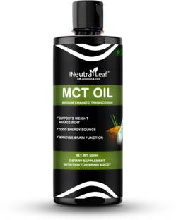 Neutraleaf MCT Oil 100% Coconut Source | Keto & Paleo Friendly - 500ml Vegetarian Coconut Oil Plastic Bottle