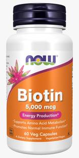 Now Foods Biotin 5,000 mcg, 60 Veg Capsules