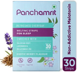 Panchamrit 5mg Melatonin Strip for Deep Sleep| Natural Ayurvedic Herbs | with Valerian Root