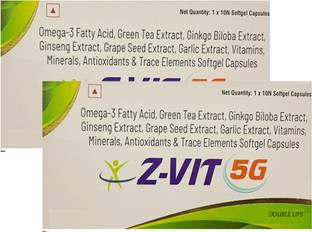 DOUBLE LIPS Omega-3 Fatty Acid Vitamins , Minerals , Antioxidants Softgel Capsules 10*2