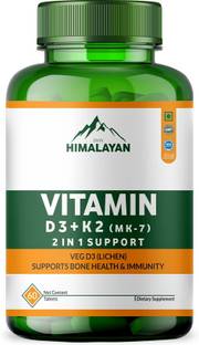 Divya Himalayan Vitamin D3 K2 MK7 | Vitamin D3 Tablets Lichen Source | Vitamin D Supplements